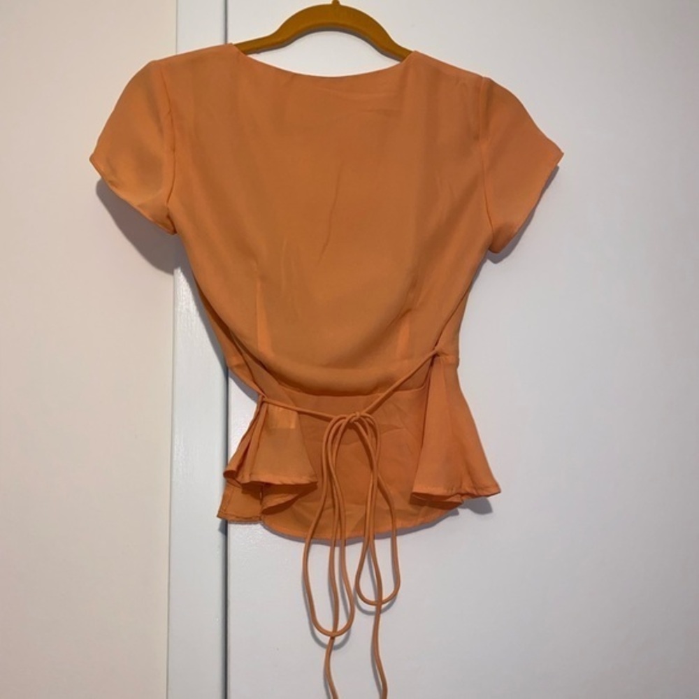 Superdown Orange Tie Top - Picture 3 of 5